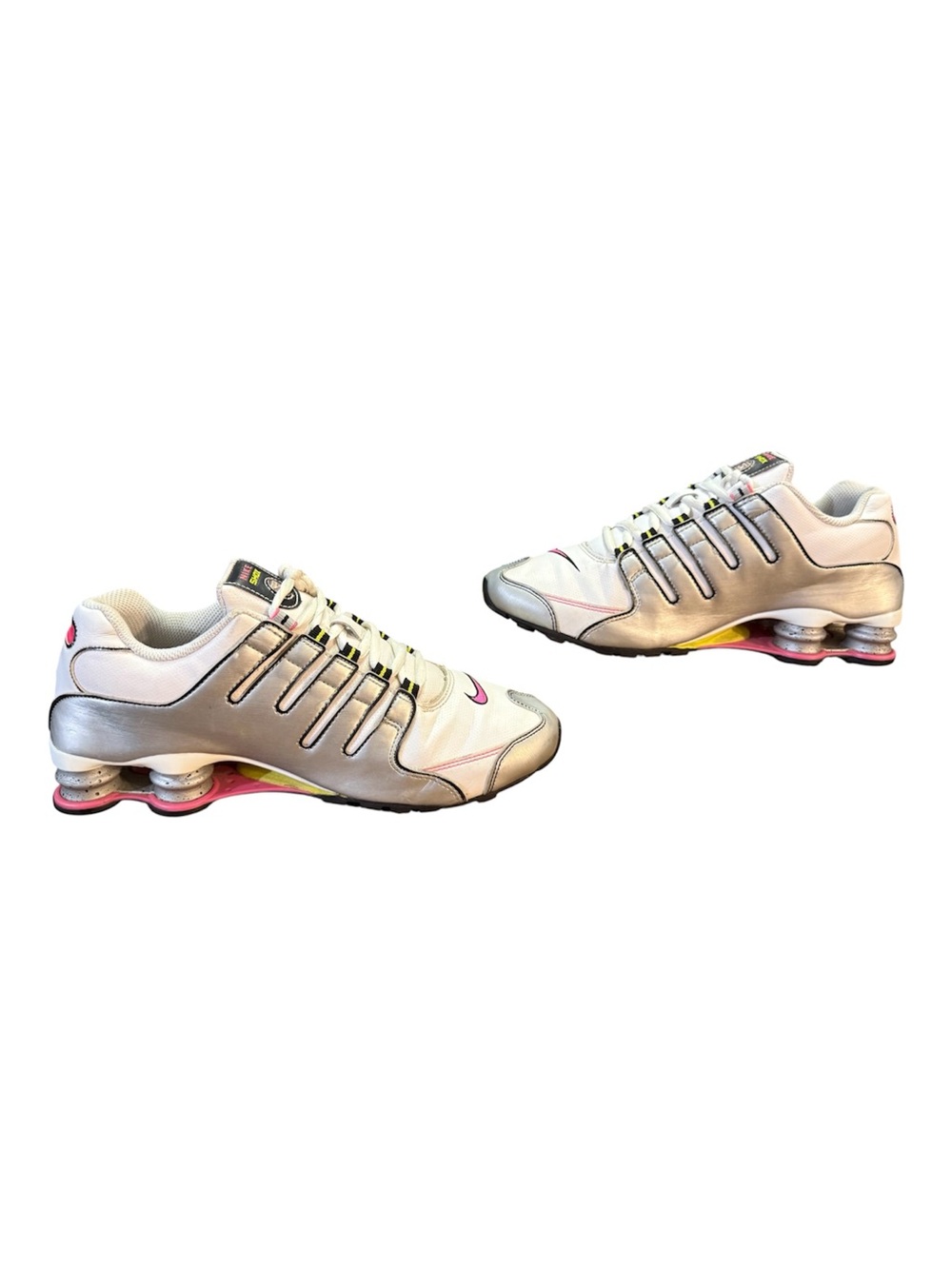 Nike Shox White Metallic/Silver/Pink Women’s Size 9.5 Rare Color-way - Picture 5 of 10